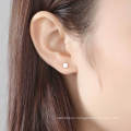 Cute Fashion 925 Sterling Silver Opal Stud Earrings